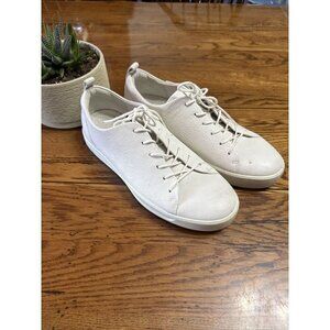 Ecco Soft 7 Trend Tie Womens Size 40 (US 9-9.5) Powder Leather Sneakers Shoes